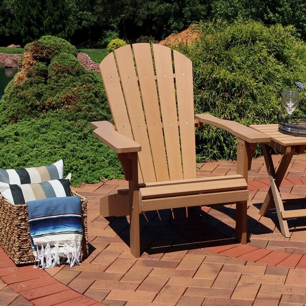 Shop Sunnydaze All-Weather Patio Adirondack Chair with ...
