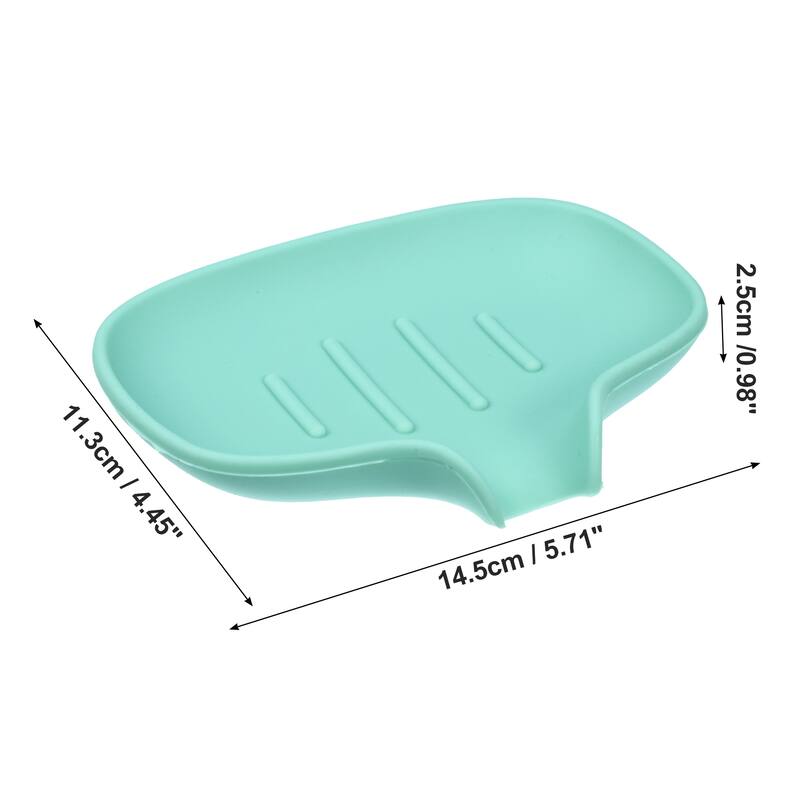Soap Dish Keep Soap Dry for Home Bathroom Kitchen Silicone 14.5x11.3cm