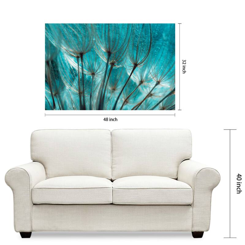 Dandelion Frameless Tempered Art Glass Wall Art - Multi-color