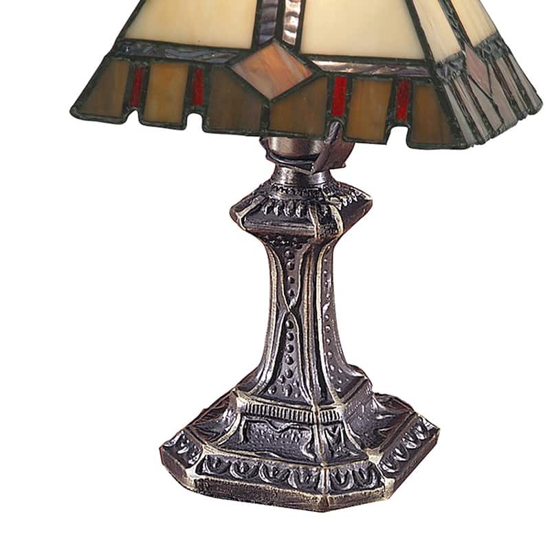 Castle Cut Tiffany Accent Table Lamp