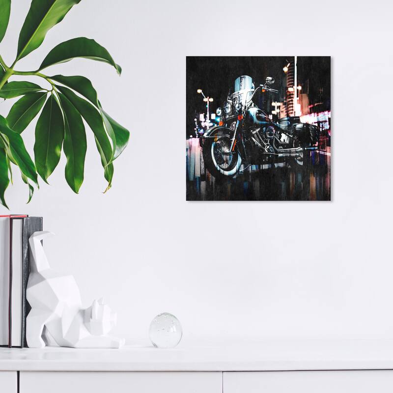 Wynwood Studio Fashion and Glam A True Ride Black and Modern & Contemporary Wall Art Canvas Print - 12 x 12