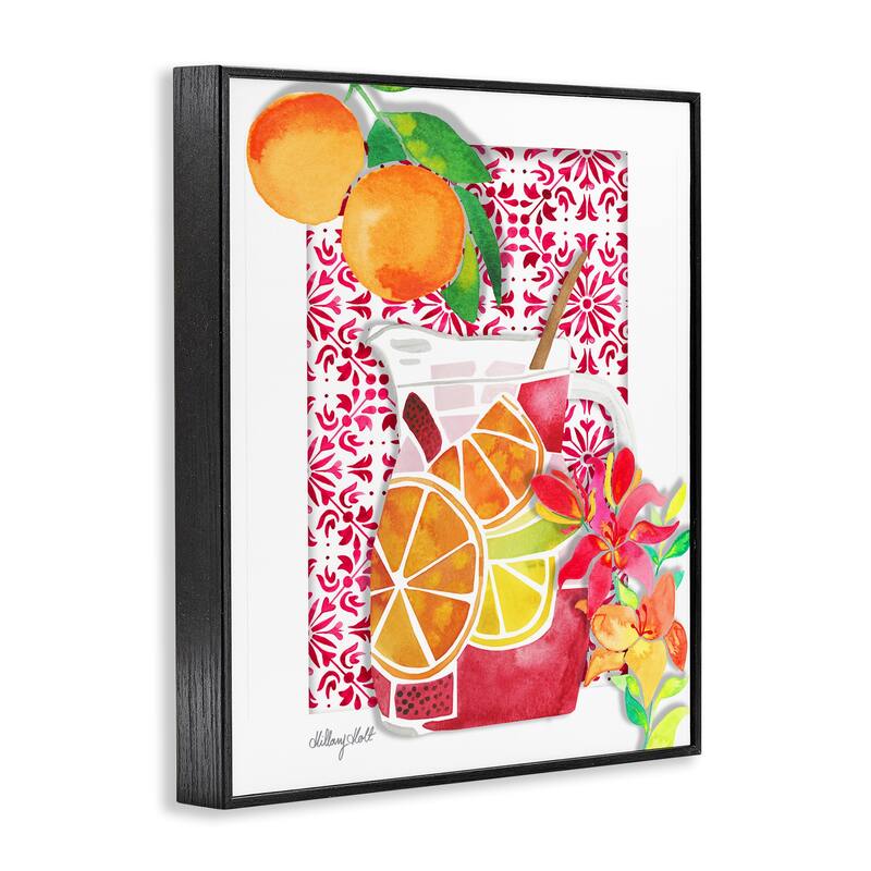 Stupell Mediterranean Sangria Drink Framed Giclee Art Design By Hillary Holt