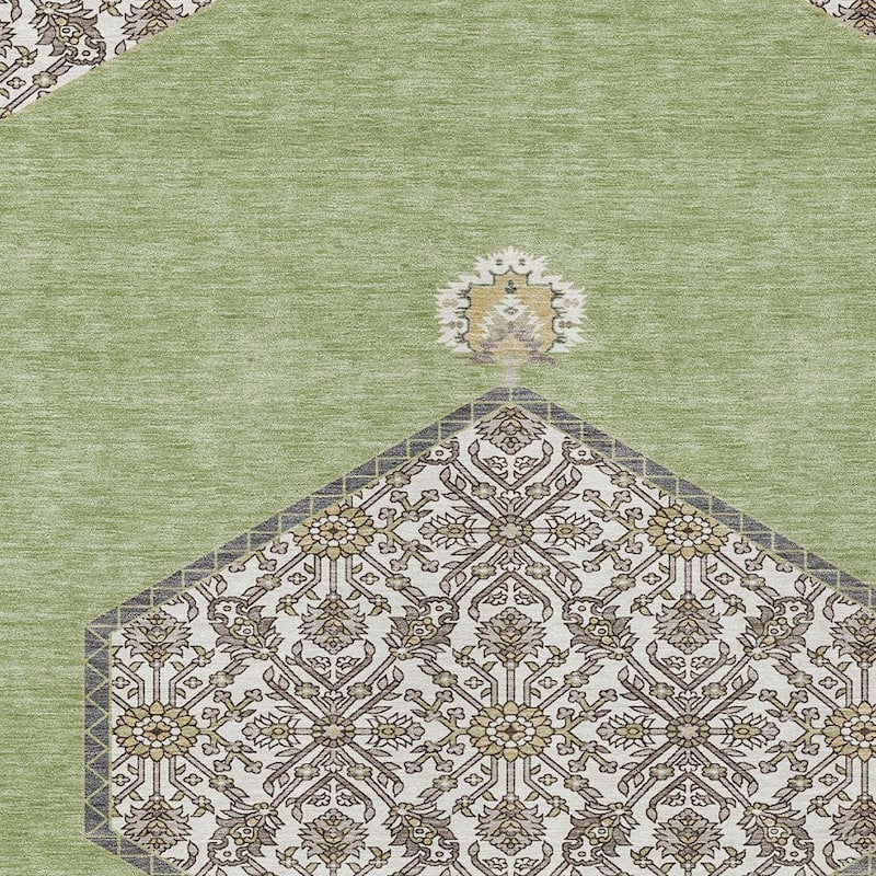 HomeRoots Oriental Traditional Rectangle Outdoor Rug