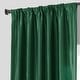 preview thumbnail 4 of 6, Exclusive Fabrics Emerald Green Faux Silk Taffeta Curtain (1 Panel)