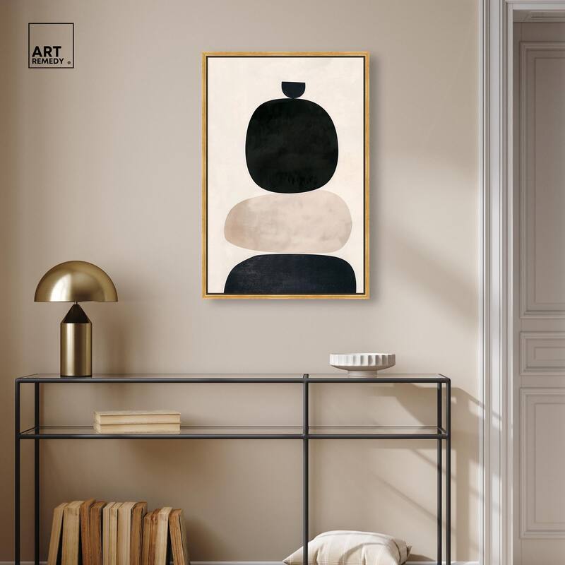 Pebble Pillars III Canvas by Art Remedy