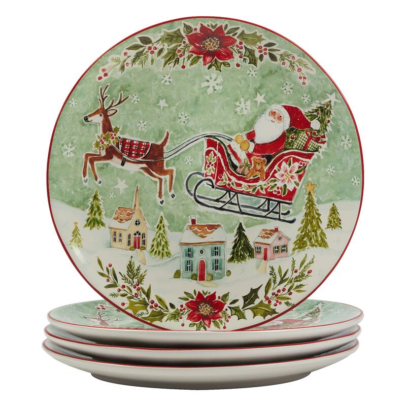 Certified International Joy of Christmas 16 Piece Dinnerware Set, Service for 4