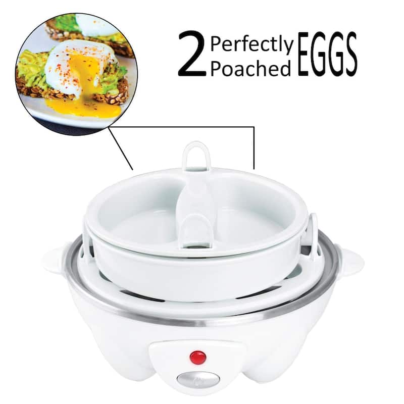 7 Egg Cooker with Auto Off in Egg Shell