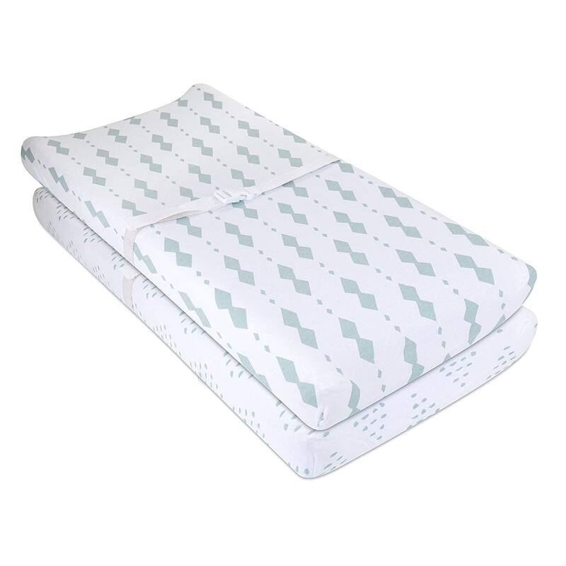Ely's & Co. Baby Fitted Changing Pad Cover - Cradle Sheet Set - 2 Pack - 32" x 16"