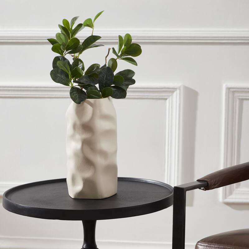 Renwil Hermione Indoor Ceramic Stoneware Vase, Beige Semi-Gloss