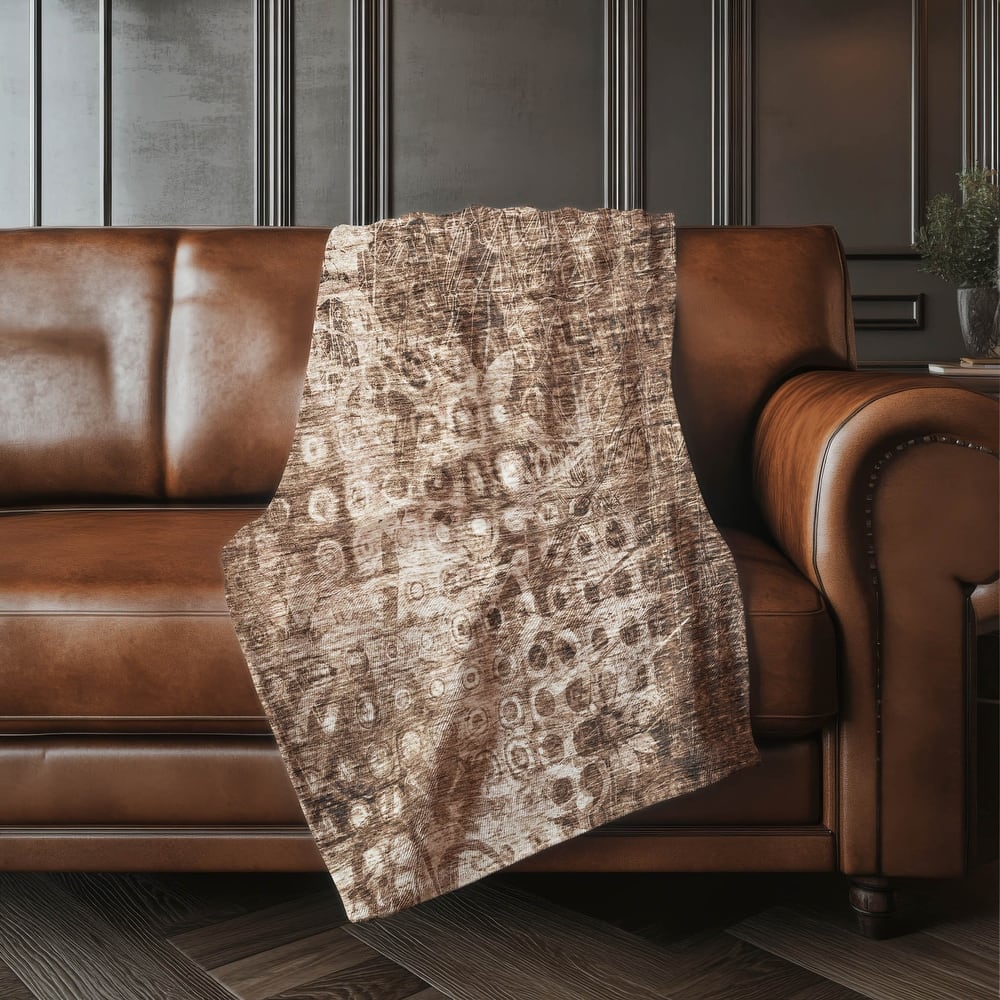 Premium Machine Washable Modern Prints Sherpa Throw Blanket
