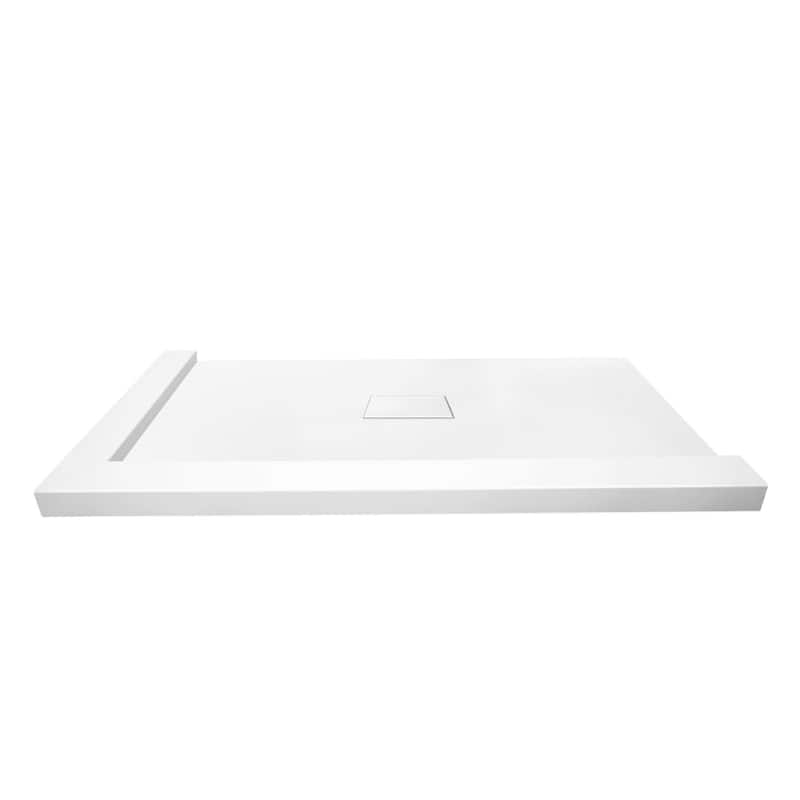 Transolid FZSDT5140C 51-3/16" x 40-1/2" Rectangular Shower Base with - White