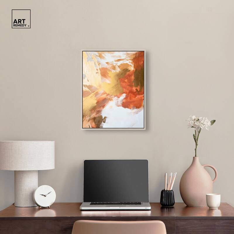 Golden Yellow Citrus Burst I Canvas by Art Remedy