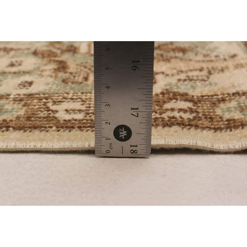 ECARPETGALLERY Hand-knotted Antalya Vintage Cream Wool Rug - 5'9 x 9'4