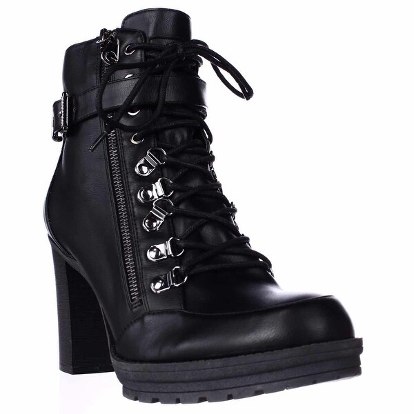 guess black lace up boots
