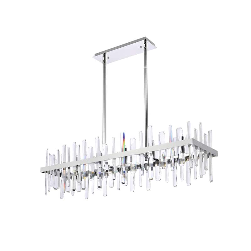 Indigo Home 42 inch crystal rectangle chandelier