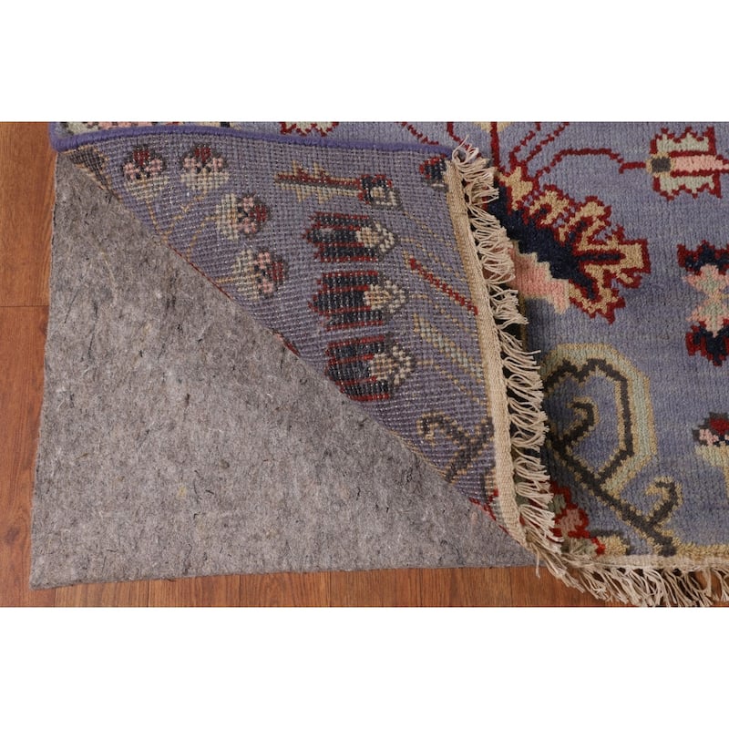 Blue Oushak Oriental Area Rug Handmade Transitional Wool Carpet - 8'8"x 11'10"