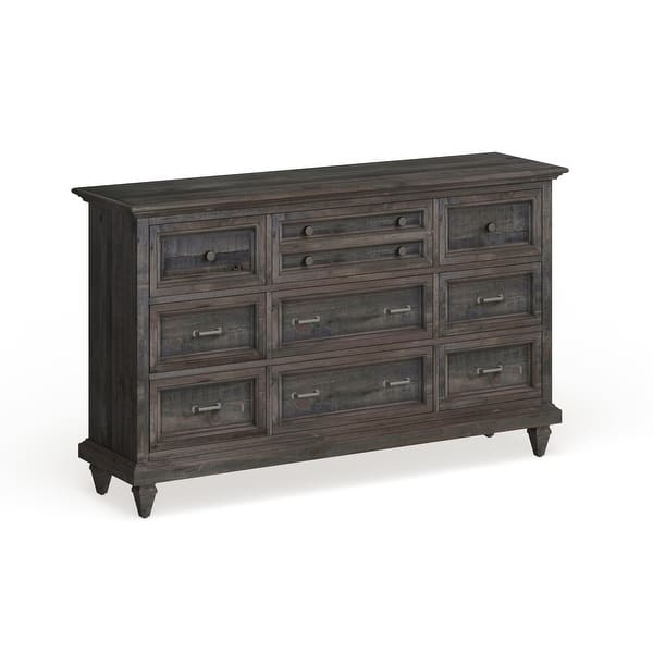 slide 2 of 7, Carbon Loft Habersberger Black Pine Drawer Dresser Weatherd Charcoal