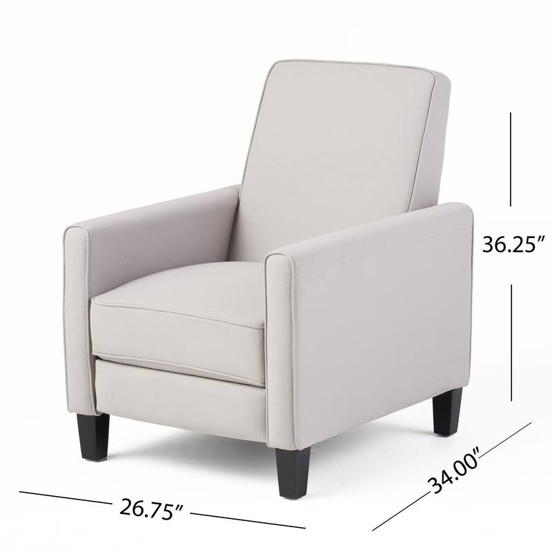 Roomfitters Fabric Push Back Chair for Elegant Home Decor, Navy Blue