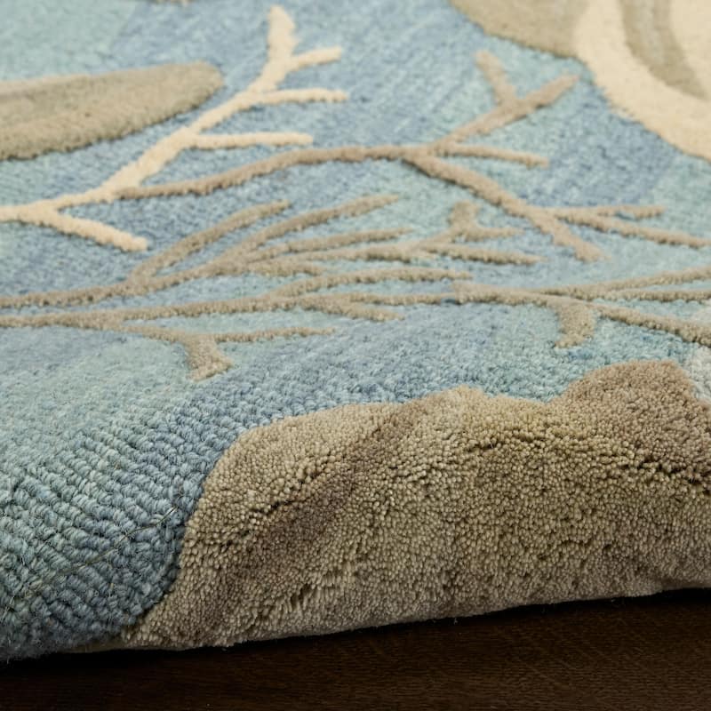 Nourison Home Waterside Indoor only Blue Graphic Area Rug