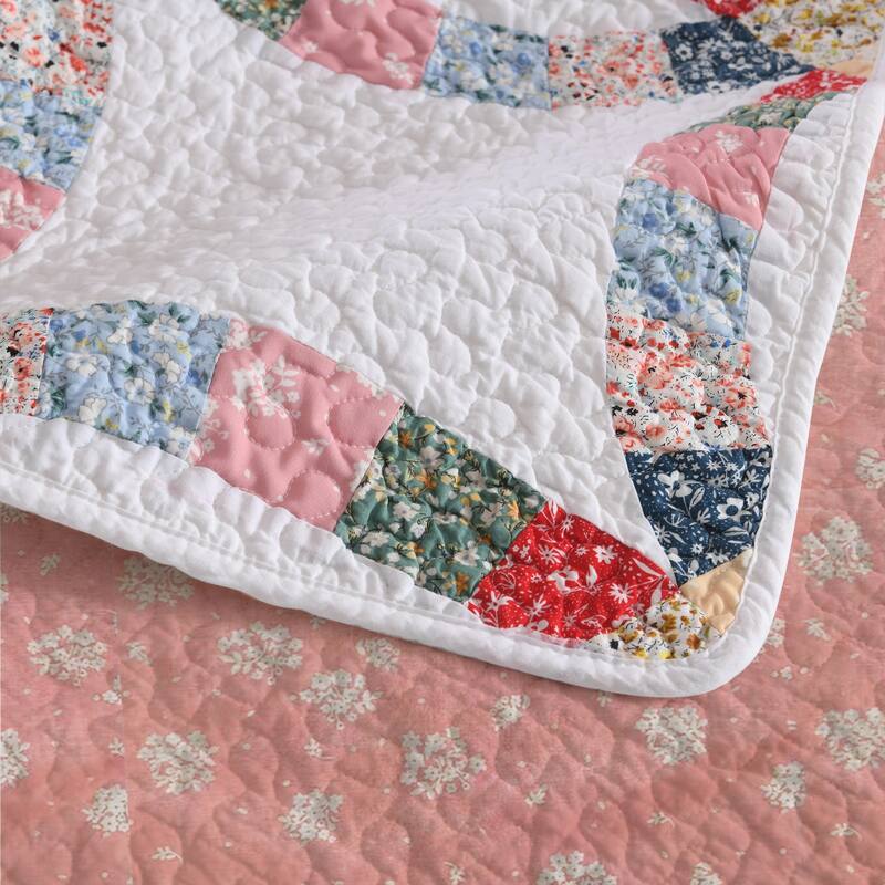 3 Pcs Cotton Patchwork Quilt Bedspread Set