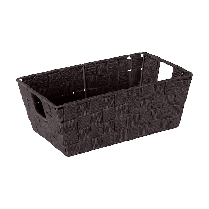 Simplify Small Woven Storage Shelf Bin in Chocolate - 6.5"x11.4"x4.50"