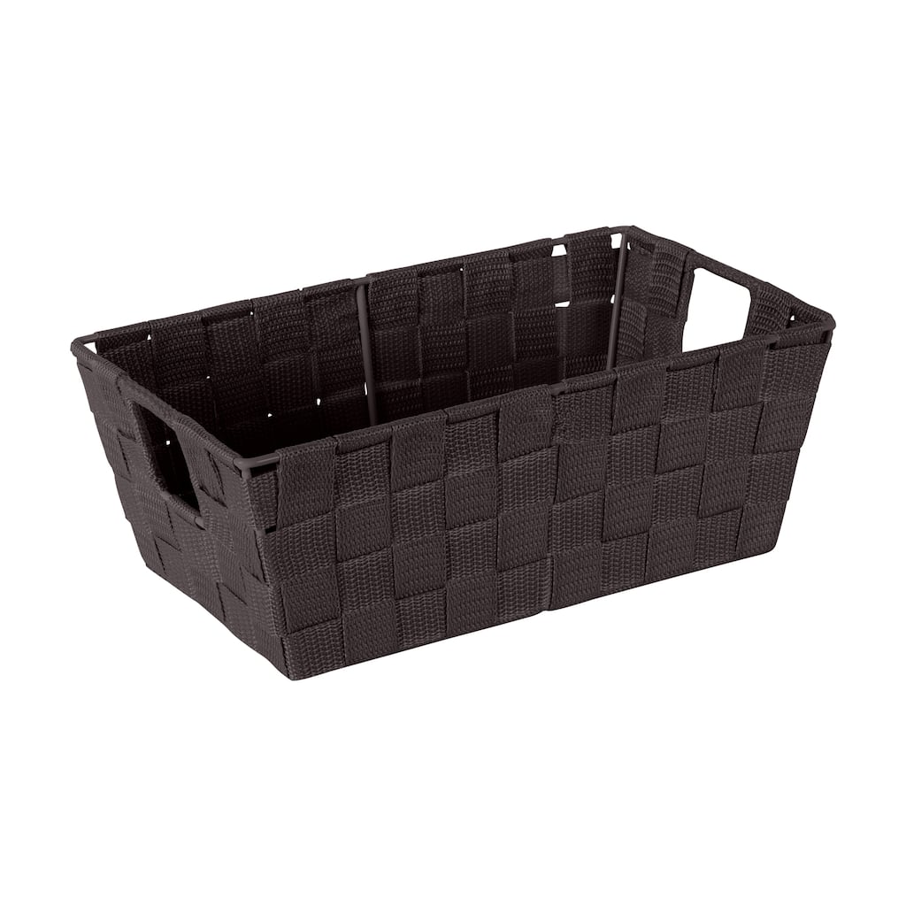 Simplify Small Woven Storage Shelf Bin in Chocolate - 6.5"x11.4"x4.50"