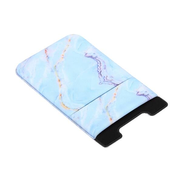 Cellphone Credit Card Holder Stretchy Adhesive Phone Pouch Sleeve Marble  Blue - Blue Marbling - Bed Bath & Beyond - 36290640