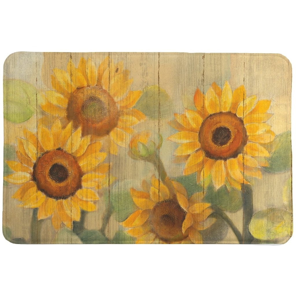 Farmhouse Sunflowers Memory Foam Rug