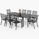 preview thumbnail 16 of 15, MAISON ARTS Outdoor Patio Dining Set with Steel Stackable Chairs and Expandable Table