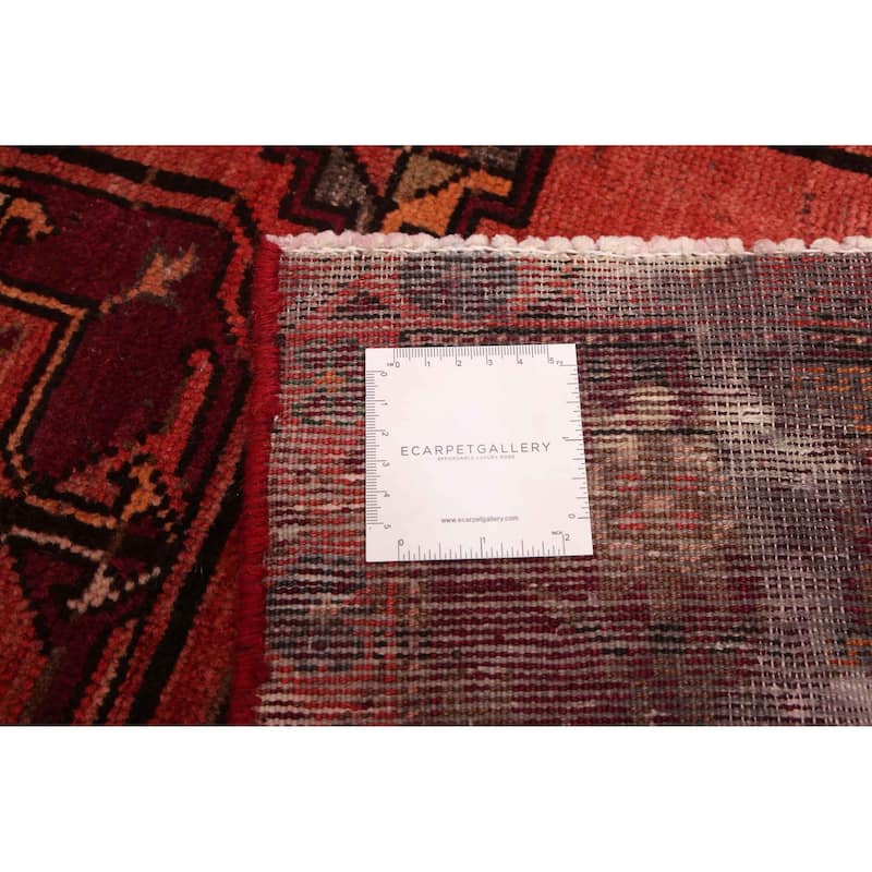 ECARPETGALLERY Hand-knotted Melis Vintage Red Wool Rug - 4'11 x 9'5