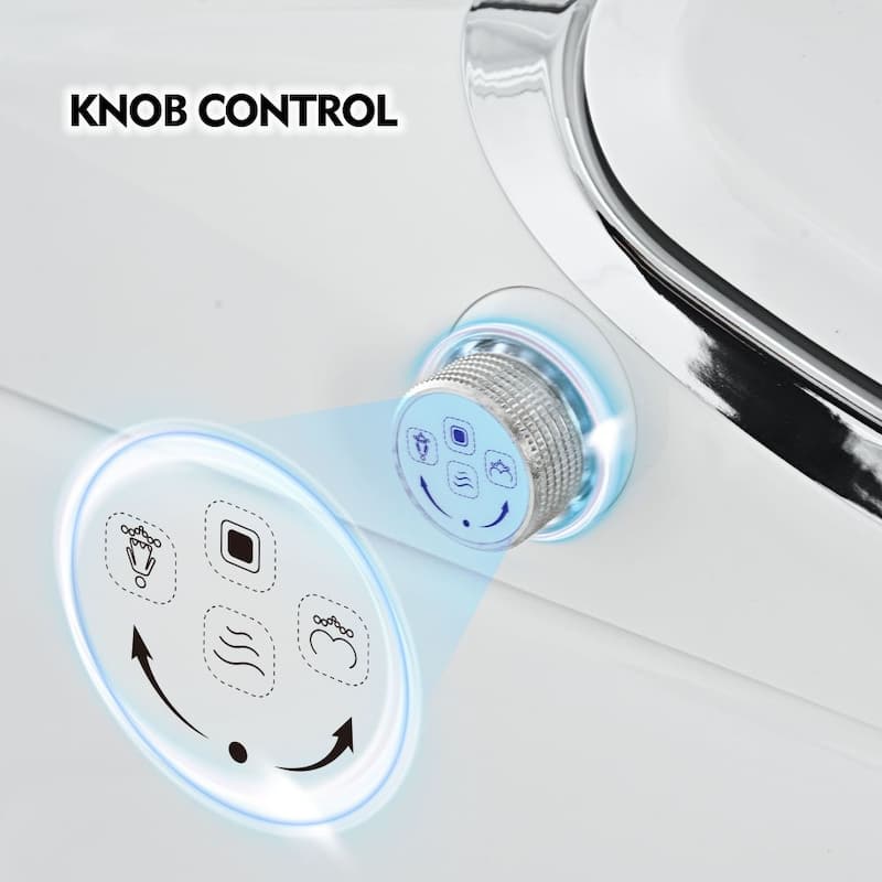Smart Bidet Toilet with Warm Water Wash & Dryer, Heated Seat, Self-Cleaning, Remote Control, Power Outage Flushing, Elongated