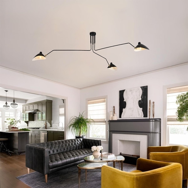 3 arm chandelier black on sale