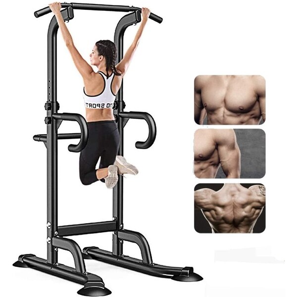 Dip Station Power Tower Pull Push Chin Up Bar Fitness Body Exercise Equipment 