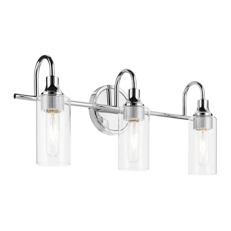 Kichler Lighting Kavi 23" 3-Light Vanity Light with Clear Glass in Chrome