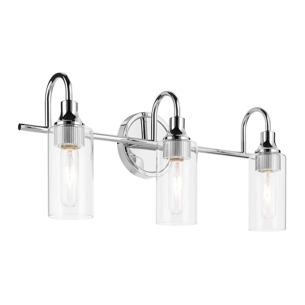 Kichler Lighting Kavi 23" 3-Light Vanity Light with Clear Glass in Chrome