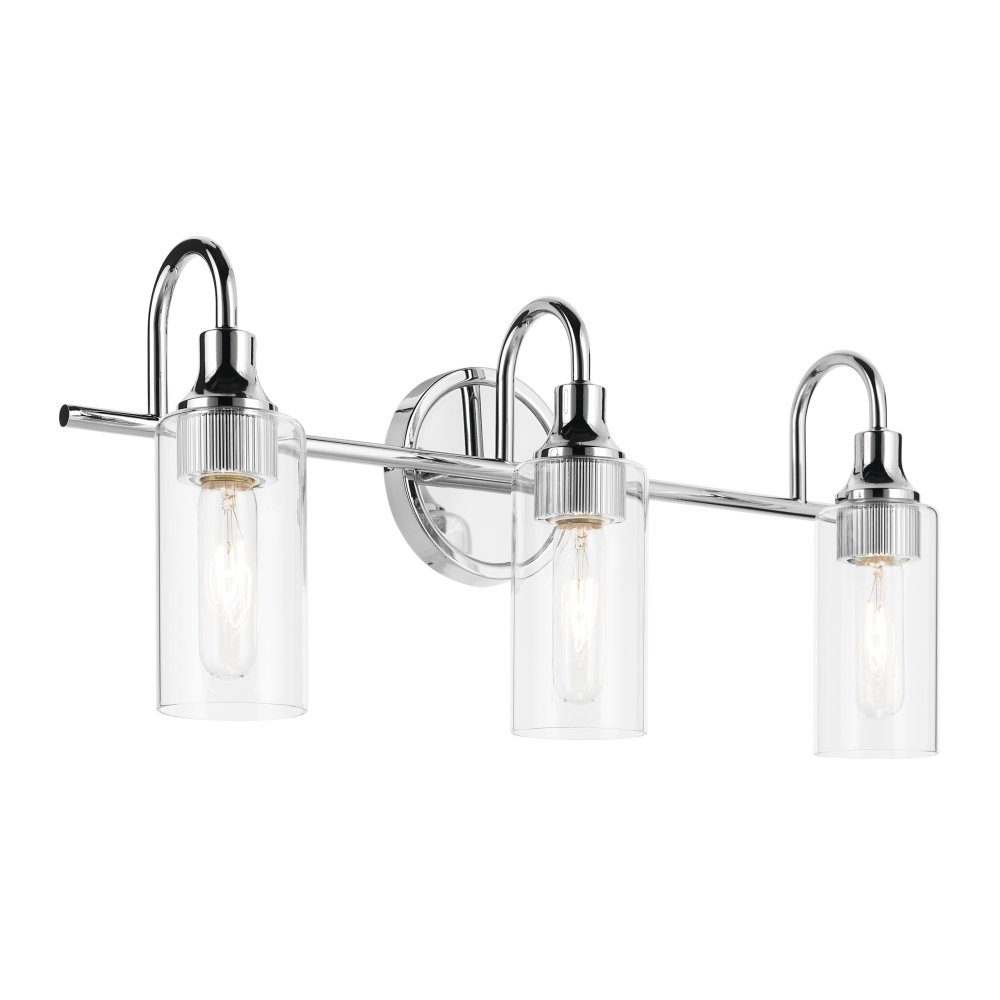 Kichler Lighting Kavi 23" 3-Light Vanity Light with Clear Glass in Chrome