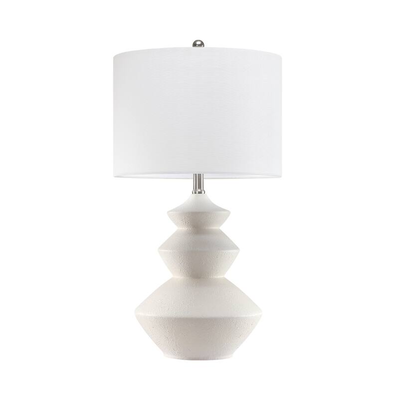 Fulham 3-Way Ceramic Table Lamp with Drum Shade - 25 in. H
