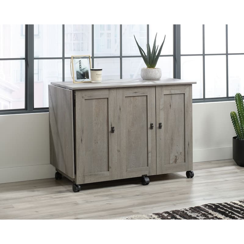 Sauder Select Collection Easy Rolling Sewing and Craft Table/Cart