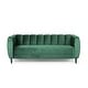 preview thumbnail 2 of 19, Bobran Modern Velvet 3-seat Sofa by Christopher Knight Home - 30.00" D x 83.25" W x 30.25" H Emerald + Dark Brown
