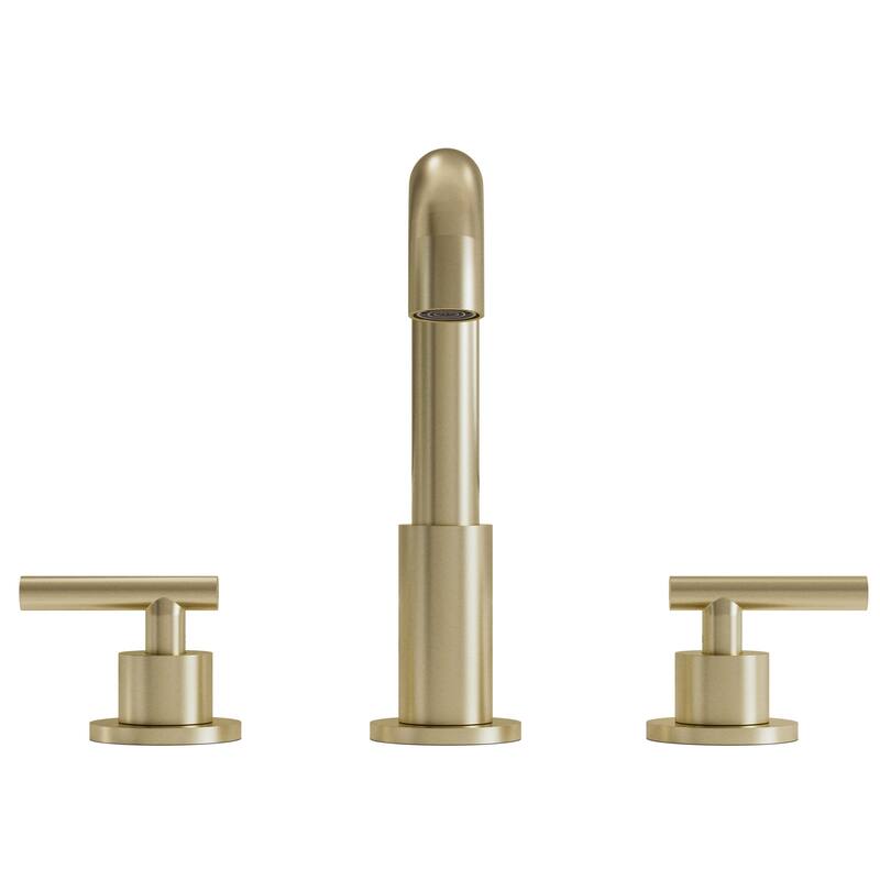 Modland 3-Hole Bathroom Faucet with 360-degree Swivel Spout, CUPC Certified & Leak-Proof, Luxury Brushed Gold