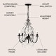 preview thumbnail 2 of 9, Glenn 5-Light 17" Crystal/Metal LED Chandelier, Black by JONATHAN Y