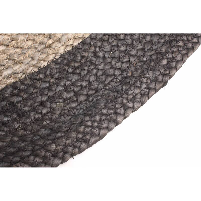 ECARPETGALLERY Braided Weave Palas Denizli Taupe Jute Rug - 4'0 x 4'0