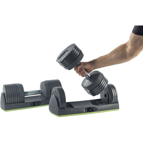 JAXJOX Adjustable Dumbbells 5-50lbs (New) - Black - Bed Bath