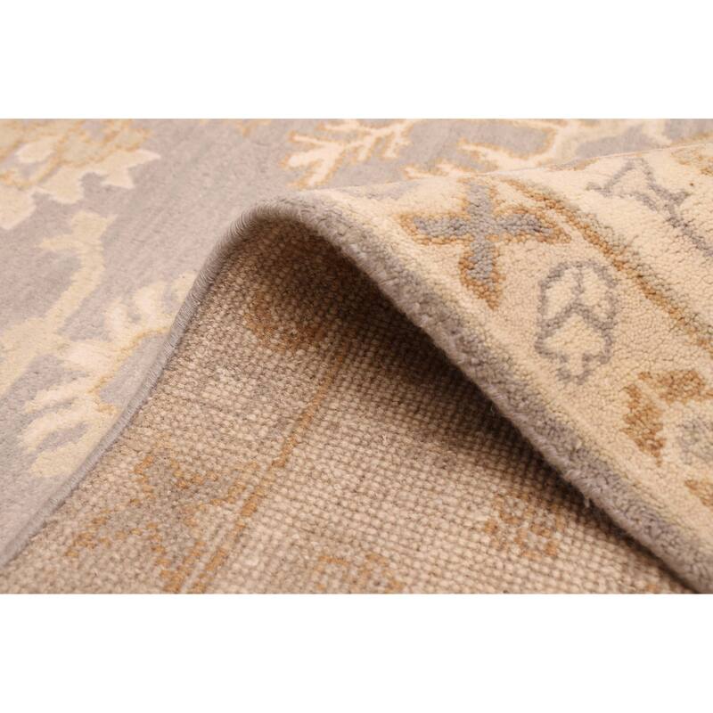ECARPETGALLERY Hand-knotted Royal Oushak Grey Wool Rug - 8'1 x 9'8