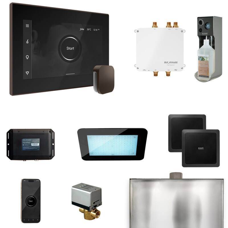 Mr Steam BLS1 Bliss Package Steam Shower Control Package with Isteamx - Black / Oil-Rubbed Bronze