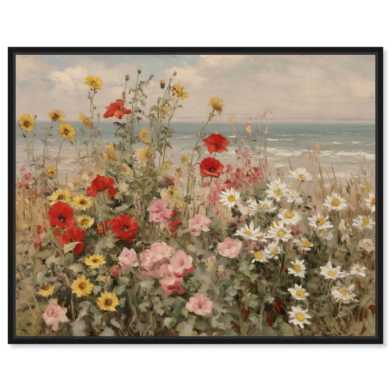 Misty Ocean Field II Canvas by Art Remedy - Black - 20" x 16"