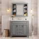 Option Grey-Bathroom Vanity with Mirror Cabinet Set