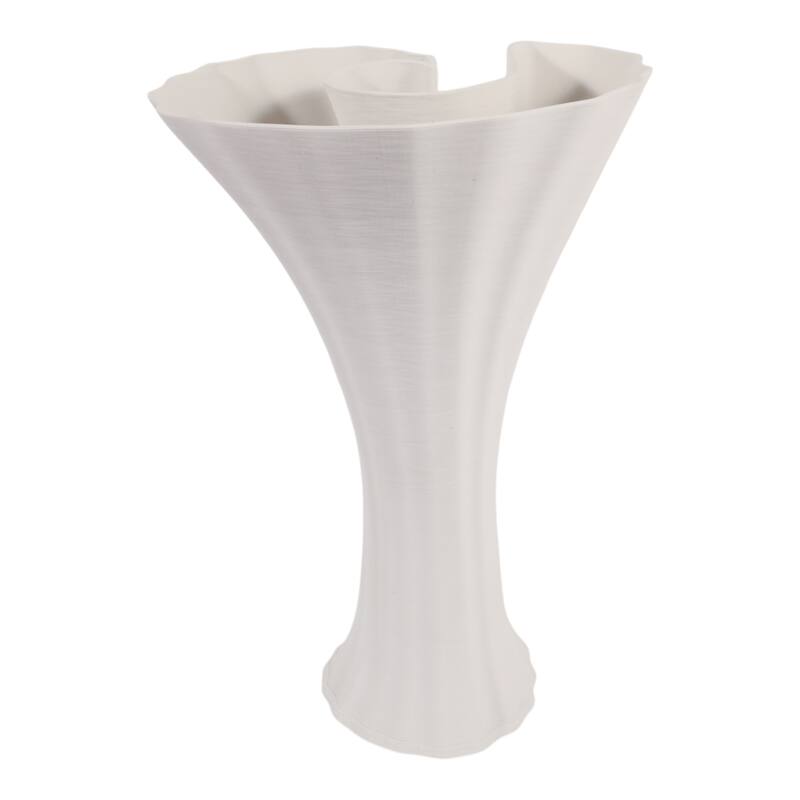 Stoneware Decorative Vase Modern Sculptural Elegant Curved Silhouette