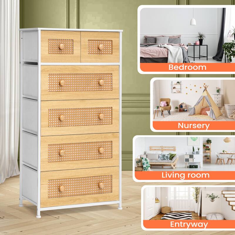 Pellebant 6 Drawers Vertical Dresser Storage Tower