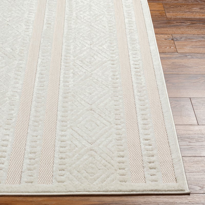 Livabliss San Diego Indoor/ Outdoor Boho Striped Area Rug